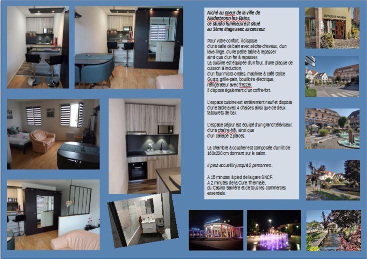 Charmant Studio Classe 3 Etoiles Au Coeur De Niederbronn-Les-Bains Eksteriør bilde